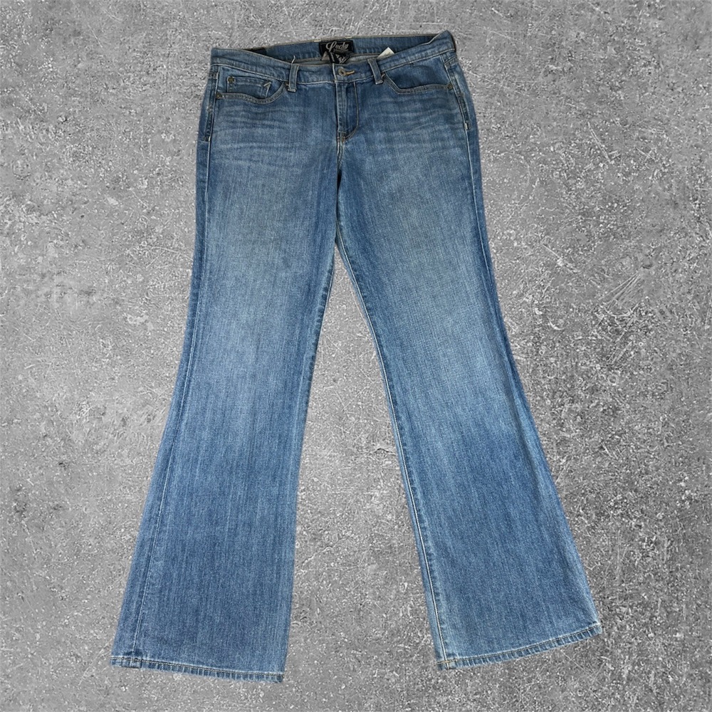 Lucky Brand Montesa Flare Jeans Womens 12/31 Blue Medium Wash‎ Boho Denim 34x32